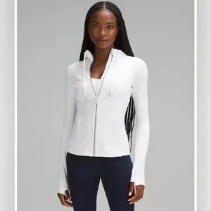 lululemon defineホワイト size2 Lululemon Shape Jacket *Silver - White - lulu fanatics